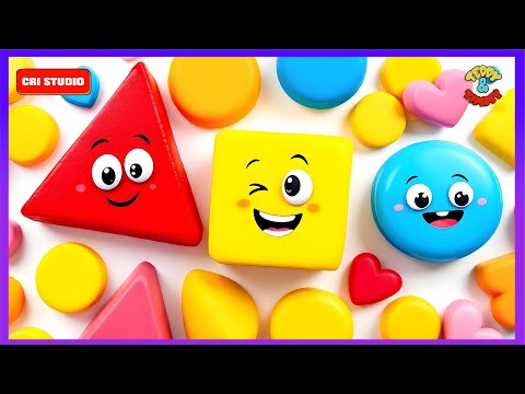 Shapes for Kids | Shape Names | Colors Name | Pink | Green | Square | Preschool & Kindergarten Video