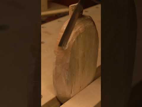 통나무로 접시 만들기 / making a plate out of logs