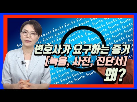 변호사가 요구하는 증거 [녹음, 사진, 진단서] 왜?