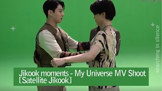 JIKOOK MOMENTS in Coldplay x BTS 'my universe' MV shoot | Jikook today | Satellite Jikook