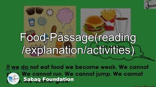 Food-Passage(reading /explanation/activities)