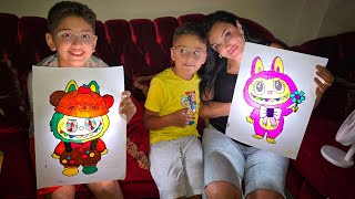EFE VE EMİR İLE LABUBU BOYAMA CHALLENGE !!