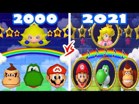 Mario Party Superstars vs Mario Party 2 - Bad Day of Peach vs Yoshi vs Mario vs Donkey Kong