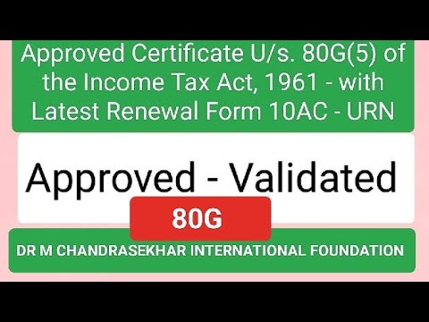 Income Tax 80G Validation 