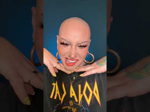 MAKEUP or NO MAKEUP? โจ? #makeup #makeuptutorial #makeupshorts #makeuptransformation #bald #alopecia