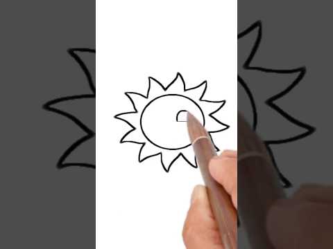 How to draw sun ☀️🌞 easy drawing #drawing #easydrawing #painting