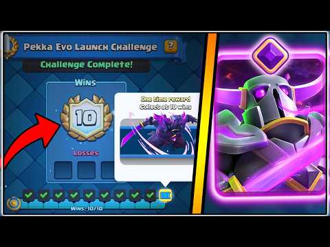 10-0 PEKKA EVO LAUNCH CHALLENGE | CLASH ROYALE | BEST EVO PEKKA DECK!