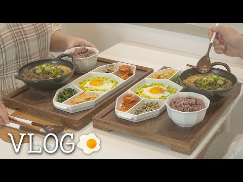 ENG | 5만원으로 알뜰하게! 주간 식단표🍳 집밥 고민 끝! (찹스테이크, 두부짜글이, 깻잎전, 꼬마김밥, 된장국수, 오리로스구이, 뚝배기불고기)