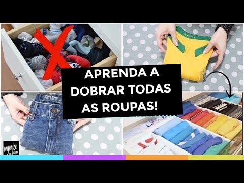COMO DOBRAR AS ROUPAS? DICAS E TÉCNICAS DE DOBRAS PRÁTICAS | Organize sem Frescuras