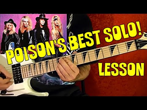 Talk Dirty To Me Solo - Poison - Guitar Lesson With Tabs