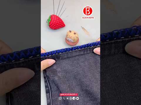 Keep the original edge and modify the trouser legs