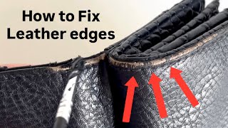 How to Fix damaged leather edges, Leather edge Seal Oil diy tutorial,  DIY, Anita Benko