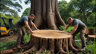 Turn Tree Stump Into Table Leg, Create A Table Like An Art Guitar, You Put It In The Garden Is Great