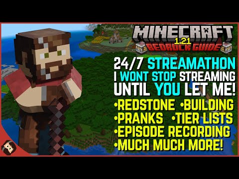 🔴Day 8 UNCAPPED 24/7 Streamathon | Giveaways, Rewards, FUN | Minecraft Bedrock | D8S3