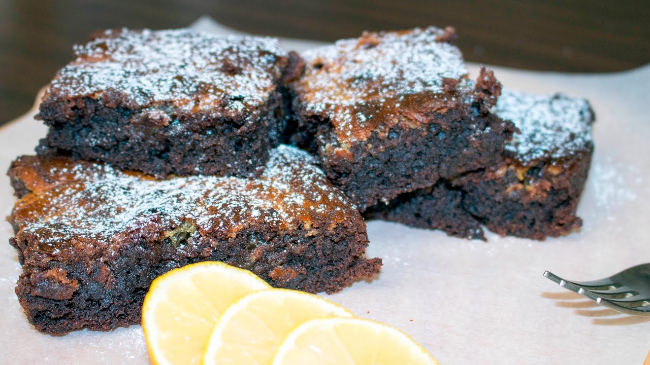 Брауни с лимонным курдом / Brownie with lemon curd