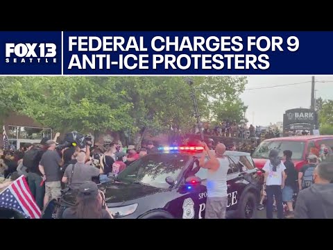 Federal agents arrest 9 for Spokane anti-ICE protest | FOX 13 Seattle