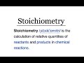 Stoichiometry Concepts and Calculations