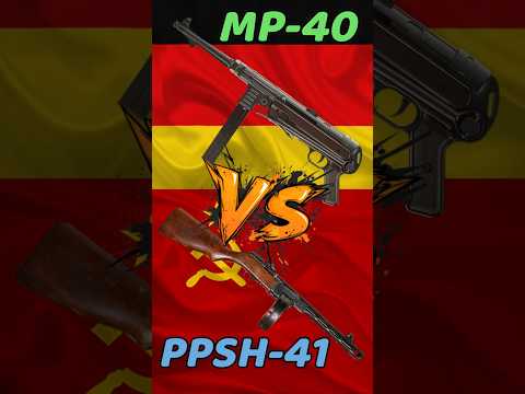 La mejor arma de la Segunda Guerra Mundial 🇷🇺 PPSh-41 soviética Vs MP40 alemana 🇩🇪** #curiosidades