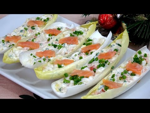 ENDIVIAS RELLENAS DE SALMÓN  para NAVIDAD🎄