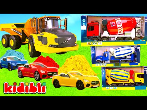 Brinquedo Betoneira com Areia Mágica muda as Cores de um Carro de Brincar para Crianças | Kidibli