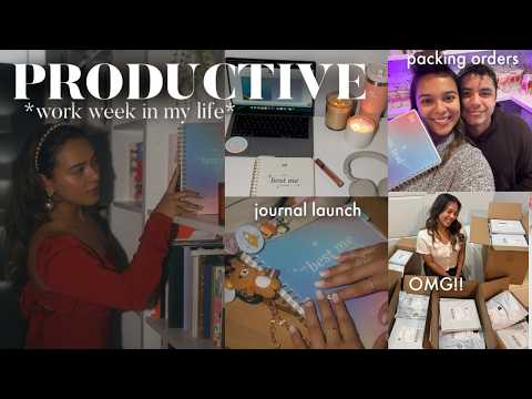 *productive* WORK WEEK IN MY LIFE | journal launch, time management, content creation