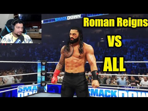 WWE 2k24 Roman Reigns VS. Umaga VS. Jacob fatu VS. Solo Sikoa VS. All SmackDown Gameplay in Hindi