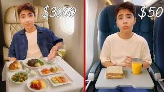 تجربة الأكل بالطيارة ✈️ الرخيص ضد الغالي !!