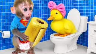 Monkey Baby Bon Bon Rescues Son From the Dramatic Disasters of Earthquake, Lava , and Flood