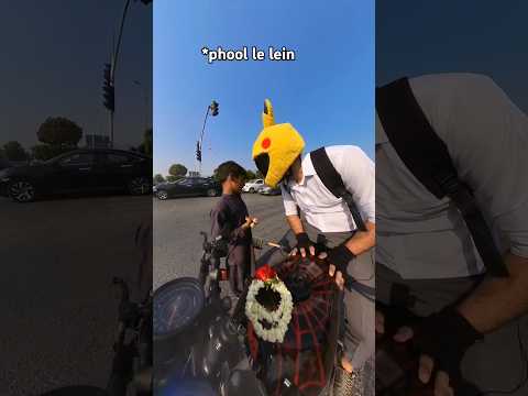 Spread Happiness❤️❤️#biker #rider #insta360 #pikachu