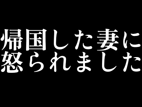 帰国した妻に怒られました