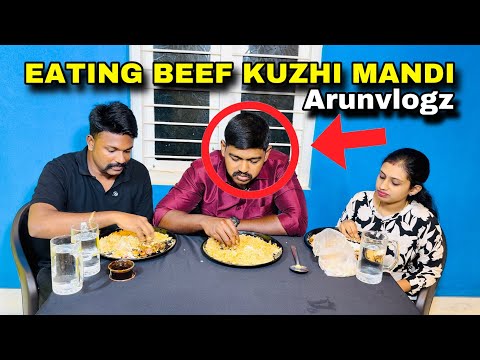 BEEF KUZHI MANDI EATING WITH ARUNVLOGZ😍 @blackraavanandayz