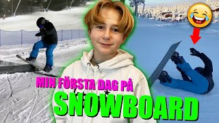 TESTAR SNOWBOARD  | "Min kropp är helt DÖD"! | (unboxing)