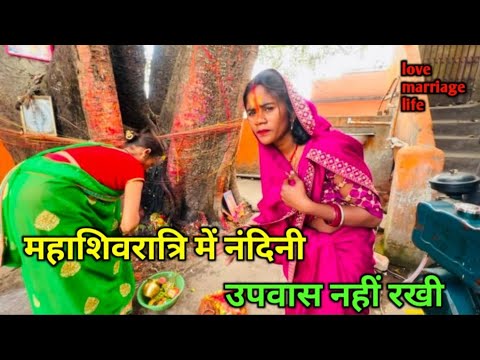 महाशिवरात्रि में नंदिनी उपवास नहीं रखी || love marriage couple