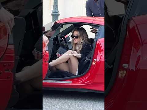 PRETTY LADY IN RED FERRARI #monaco #millionaire #luxurylifestyle