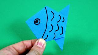 How to Make a Simple Origami Fish  Simple Origami Diagrams A Paper Fish
