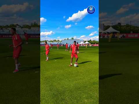 المنتخب الوطني المغربي خلال الحصة التدريبية استعدادا لمواجهة هايتي #المنتخب_المغربي