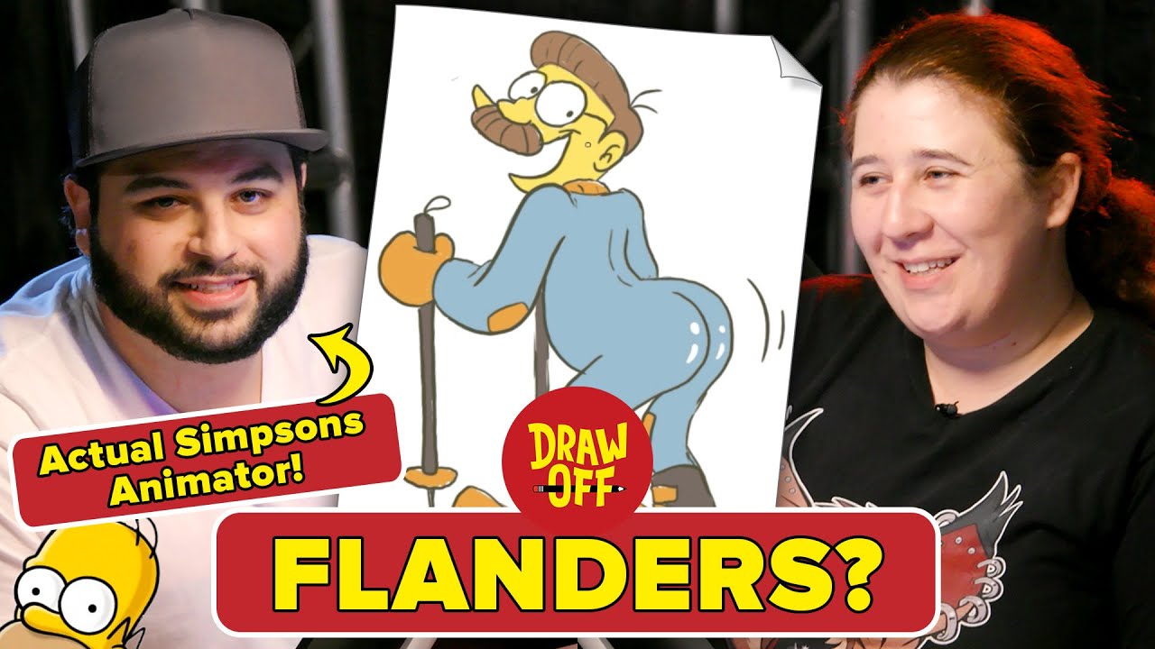 Animator Vs. Cartoonist Draw Simpsons Characters From Memory Draw Off