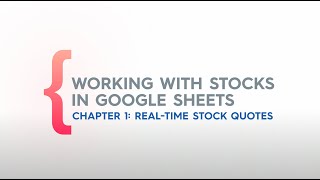 How To Get Real-time Stock Quotes In Google Sheets Using Market Data's STOCKDATA Formula