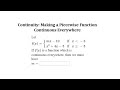 Understanding Piecewise Functions and Continuity