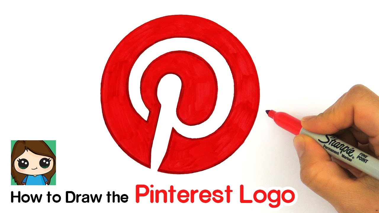 How to Draw the Pinterest Logo Easy