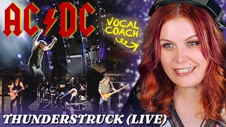 Vocal Coach is THUNDERSTRUCK!! by AC/DC (first time reaction + analysis)
