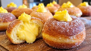SOFFICI COME NUVOLE e STRAPIENI DI CREMA! 🍩 BOMBOLONI ALLA CREMA