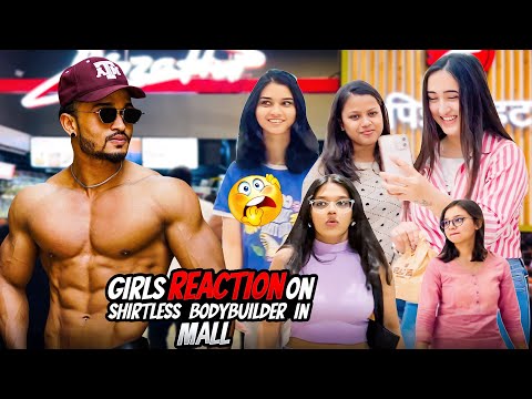 WHEN BODYBUILDER ENTER A MALL CUTE GIRLS REACTION 😱😂