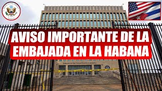 Comunicado urgente: Lo dijo la Embajada de EE.UU. en Cuba: esto preocupa a muchos❕