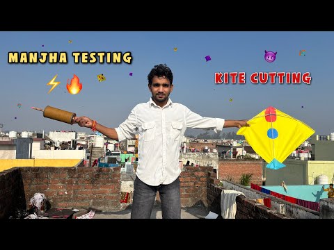 New Manjha testing & Kite cutting | kite fighting | kites vlogs | patang