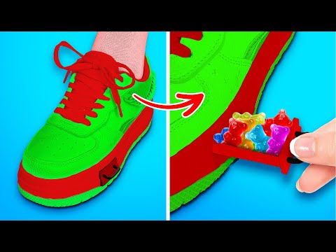 DIY Doces e Maquiagem Escondidos na Escola! 🍭👠