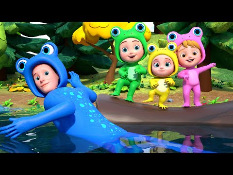 Cinco Pequeñas Ranas Moteadas | Five Frogs | GoBooBoo Canciones Infantiles