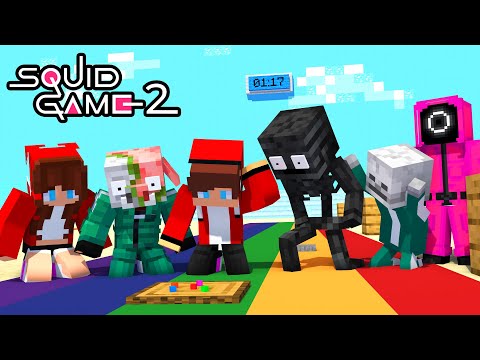 JJ and Mikey Play SIX LEGS SQUID GAME 2 - Maizen Minecraft Animation