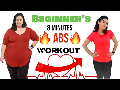 8 Minutes TOTAL Beginner Ab Workout | Easy Exercises To Lose Belly Fat At Home For Beginners