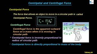 Centripetal and Centrifugal Force